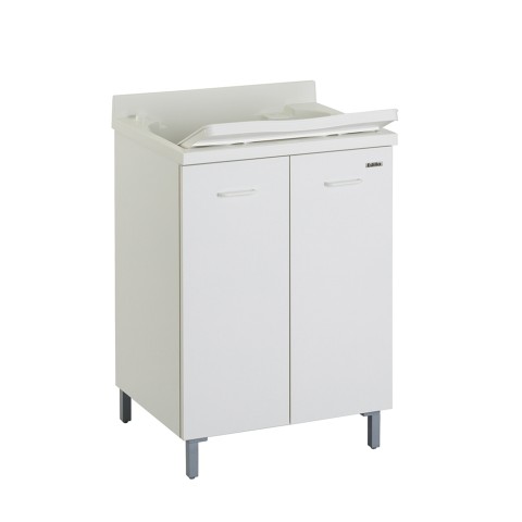 Meuble de buanderie lavabo 60x50 cm 2 portes bac planche Edilla Montegrappa Promotion