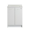 Meuble de buanderie avec bac en bois 2 portes 60x50cm Edilla Montegrappa Remises