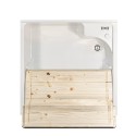 Wasmeubel met 2 deuren 60x60cm wastafel hout plank Edilla Montegrappa Catalogus