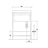Meuble buanderie avec lavabo en bois, 2 portes 60x60 cm Edilla Montegrappa Caractéristiques