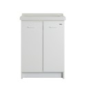 Meuble de buanderie mobile 63x60 cm avec lavabo en céramique 2 portes Acqua Edilla Réductions
