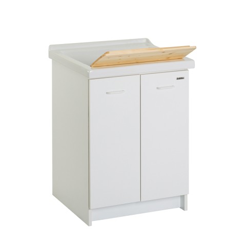 Meuble de buanderie mobile 63x60 cm avec lavabo en céramique 2 portes Acqua Edilla Promotion