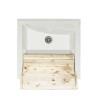 Meuble de buanderie mobile 63x60 cm avec lavabo en céramique 2 portes Acqua Edilla Choix