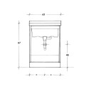 Meuble de buanderie mobile 63x60 cm avec lavabo en céramique 2 portes Acqua Edilla Modèle