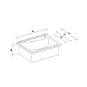 Keramische wasbak met wasbak, 2 deurtjes, 83x60cm, houten plank Acqua Edilla Model