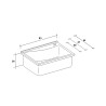 Keramische wasbak met wasbak, 2 deurtjes, 83x60cm, houten plank Acqua Edilla Model