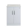 Meuble lavabo extérieur avec planche 2 portes 60x50cm Piuvella Montegrappa Remises