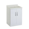 Meuble lavabo extérieur avec planche 2 portes 60x50cm Piuvella Montegrappa Offre