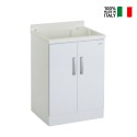 Meuble lavabo extérieur avec planche 2 portes 60x50cm Piuvella Montegrappa Vente