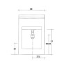 Meuble lavabo extérieur avec planche 2 portes 60x50cm Piuvella Montegrappa Caractéristiques