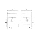 Meuble lavabo extérieur avec planche 2 portes 60x50cm Piuvella Montegrappa Choix