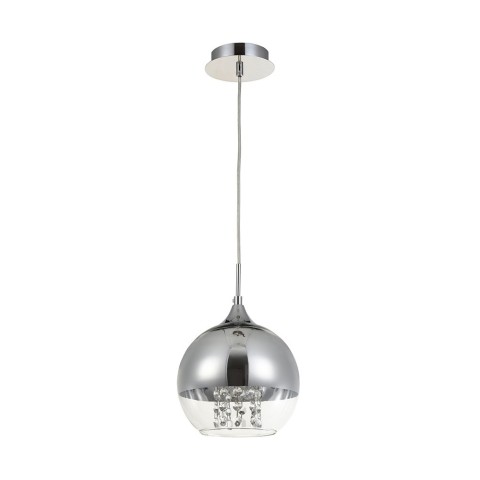 Lampe sphère suspendue au plafond en verre chromé Ø 20cm Fermi Maytoni