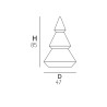 Lampe en forme de sapin de Noël d'extérieur LED RGB Abete M light Remises