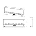 Inbouw elektrische haard 180cm LED vlam 1500W Amiata Catalogus
