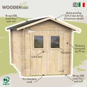 Tuinhuisje dubbele houten deur voor gereedschapsberging Roby 198x198 Verkoop