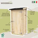 Abri de jardin en bois extérieur pour outils Arturo 98x64 Vente