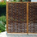 Houten tuin schuttingpaneel van gevlochten wilgentenen 115x180cm Aanbieding
