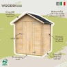 Abri de jardin en bois à une porte 146x130cm Marcella Vente