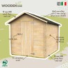 Abri de jardin en bois pour outils 178x218cm porte simple Formia Vente