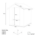 Abri de jardin en bois pour outils 178x218cm porte simple Formia Remises
