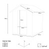 Abri de jardin en bois pour outils 178x218cm porte simple Formia Remises