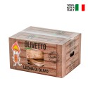Bois de chauffage d'olivier en carton de 40kg pour cheminée poêle four Olivetto Vente