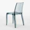 Vierkante salontafel wit 70x70 cm met stalen onderstel en 2 transparante stoelen Cristal Light Terrace Prijs