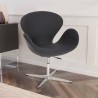Moderne draaibare design bureaustoel fauteuil in grijze stof Robin Verkoop