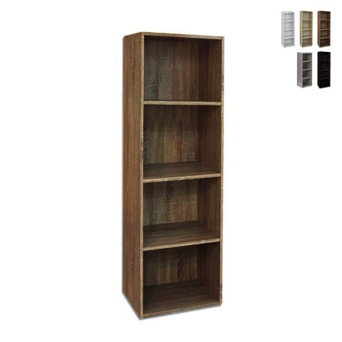 Woonkamer bureau boekenkast 4 planken 40x132 cm houten plank Duval Aanbieding