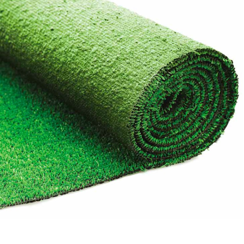 Gazon synthétique 10mm rouleau herbe artificielle fond vert drainant Evergreen Promotion