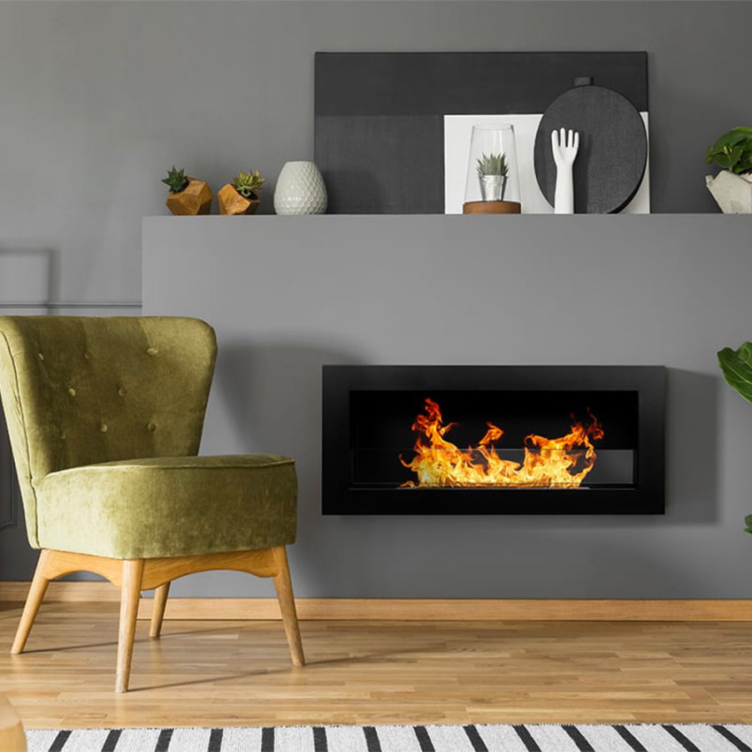 Inbouw bio-ethanol haard milieuvriendelijk met glas Livorno Zwart Aanbieding Inbouw bio-ethanol haard milieuvriendelijk met glas Livorno Zwart Aanbieding