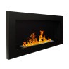 Moderne bio-ethanolhaard met inbouw wandframe Lucca Zwart Verkoop