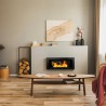 Moderne bio-ethanolhaard met inbouw wandframe Lucca Zwart Aanbieding