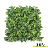 Clôture de jardin haie artificielle anti-vue 4 pièces 50x50 cm Lauro Ceraso Plus Vente