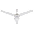 Ventilateur de plafond moderne blanc 3 pales 120 cm avec lumière 70W Hitz Promotion