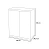 Armoire de jardin polyvalente en résine 2 portes avec étagère Tord Catalogue