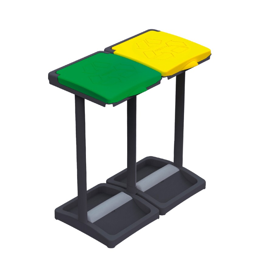 Porte-sacs 2 x 80/110 L pour tri sélectif Mr.B Bis Promotion Porte-sacs 2 x 80/110 L pour tri sélectif Mr.B Bis Promotion