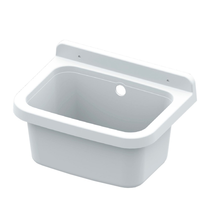 Évier mural en résine pour buanderie et jardin 39x39x24 cm Sink 40 Promotion Évier mural en résine pour buanderie et jardin 39x39x24 cm Sink 40 Promotion
