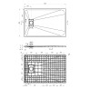 Receveur de douche 120x80 à l'italienne rectangulaire en résine Stone 