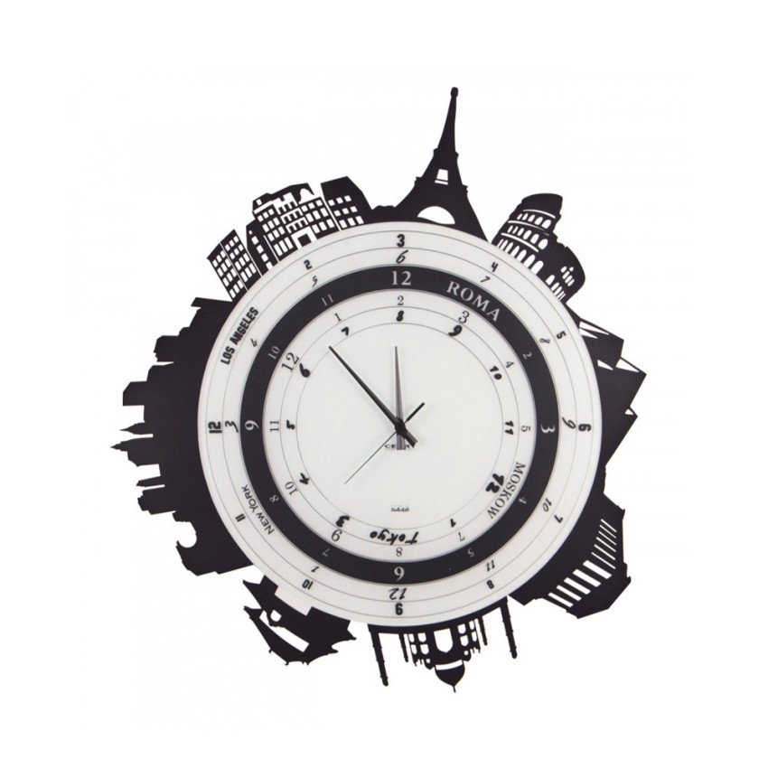 Horloge murale ronde moderne en verre et métal Città Ceart Promotion Horloge murale ronde moderne en verre et métal Città Ceart Promotion