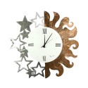 Horloge murale ronde en métal de fabrication artisanale Ceart Sun and Stars Catalogue