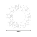 Horloge murale ronde en métal de fabrication artisanale Ceart Sun and Stars Modèle