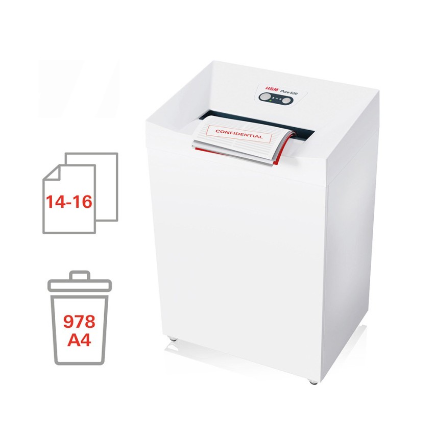 Destructeur de documents bureau 4,5 x 30 mm cartes de crédit Pure 530 HSM Promotion Destructeur de documents bureau 4,5 x 30 mm cartes de crédit Pure 530 HSM Promotion