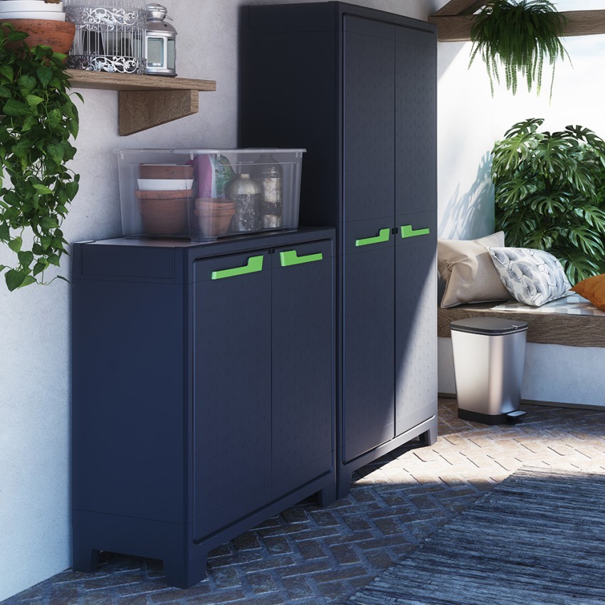 Armoire de jardin extérieure 5 étagères gris noir Titan High XL Keter