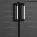 Armoire noire polyvalente garage 2 étagères ajustables Detroit Basso Keter Remises