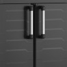 Armoire de garage multifonctionnelle noire 2 étagères réglables Detroit Low Keter Remises