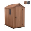 Abri de jardin effet bois naturel en résine PVC 125x184x205cm Darwin 4x6 Keter Promotion