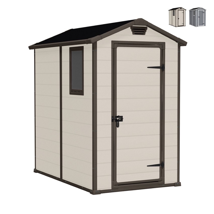 Abri de jardin en résine PVC 130x192x198cm Manor 4x6 Keter Promotion Abri de jardin en résine PVC 130x192x198cm Manor 4x6 Keter Promotion