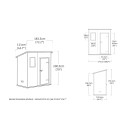 Kunststof tuinhuisje voor opberg gereedschap 183,5x111x200,5cm Manor Pent 6x4 Keter 