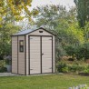 Abri de jardin 185x152x226 cm en résine PVC Manor 6x5 Keter Remises